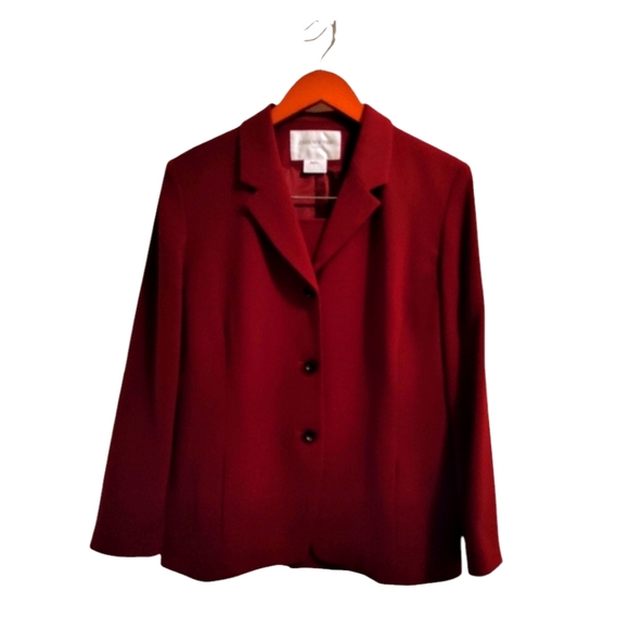 Jones New York Burgundy 2pc Skirt Suit Plus Size 22 NWT - Picture 1 of 7